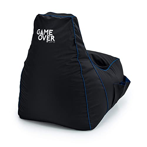 Game Over Video Spiele Sitzsack | Indoor Wohnzimmer | Seitentaschen für Controller | Headset Halter...*